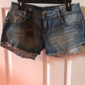 Vintage denim shorts jeans size 8 blue low rise